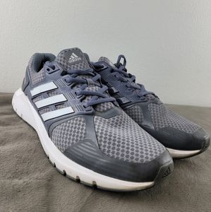 Adidas Mens Duramo 8 BB4656 Gray White Running Shoes Lace Up Low Top Size 11.5